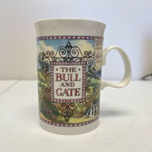 DUNOON Coffee Mug 4.25x3” Tavern Pub Bar The Bull And Gate Bone China Scotland